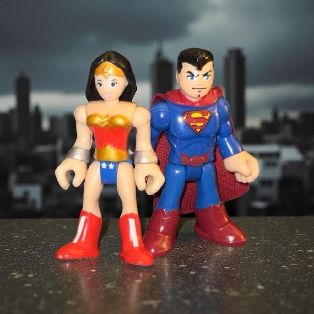 Imaginext DC Super Friends Collection Superman & Wonder Woman Figure Set A6